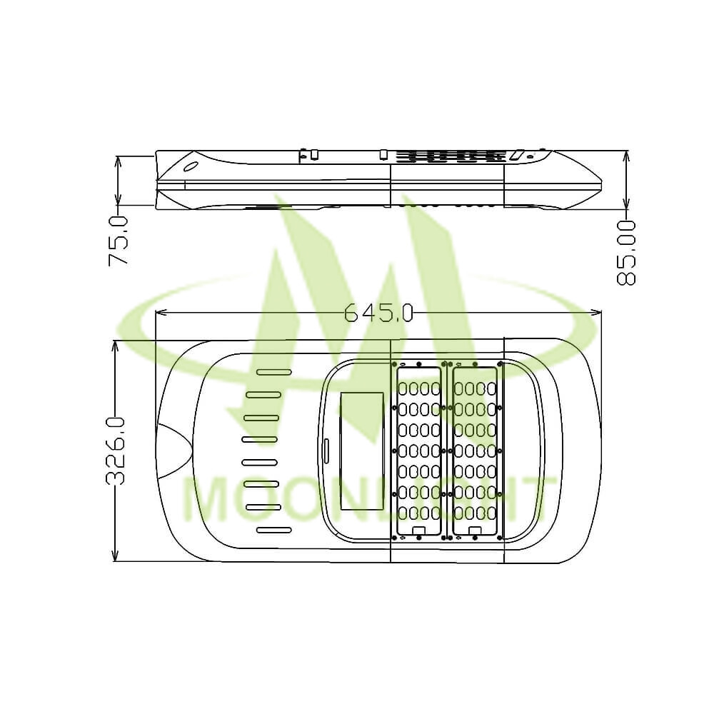 LED Street Light Housing MLT-SLH-IS-II Mechanical Dimensions