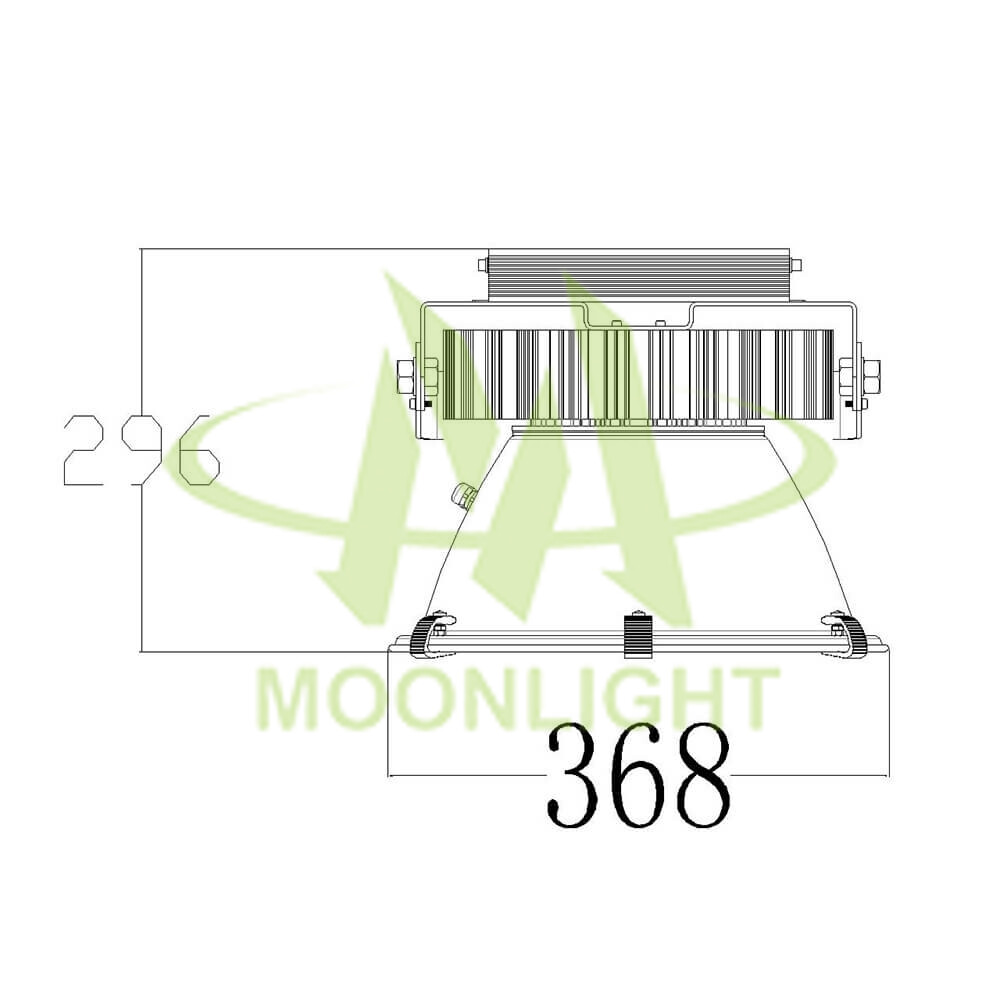 LED Floodlight Housing MLT-TCLH-AS-I Mechanical Dimensions